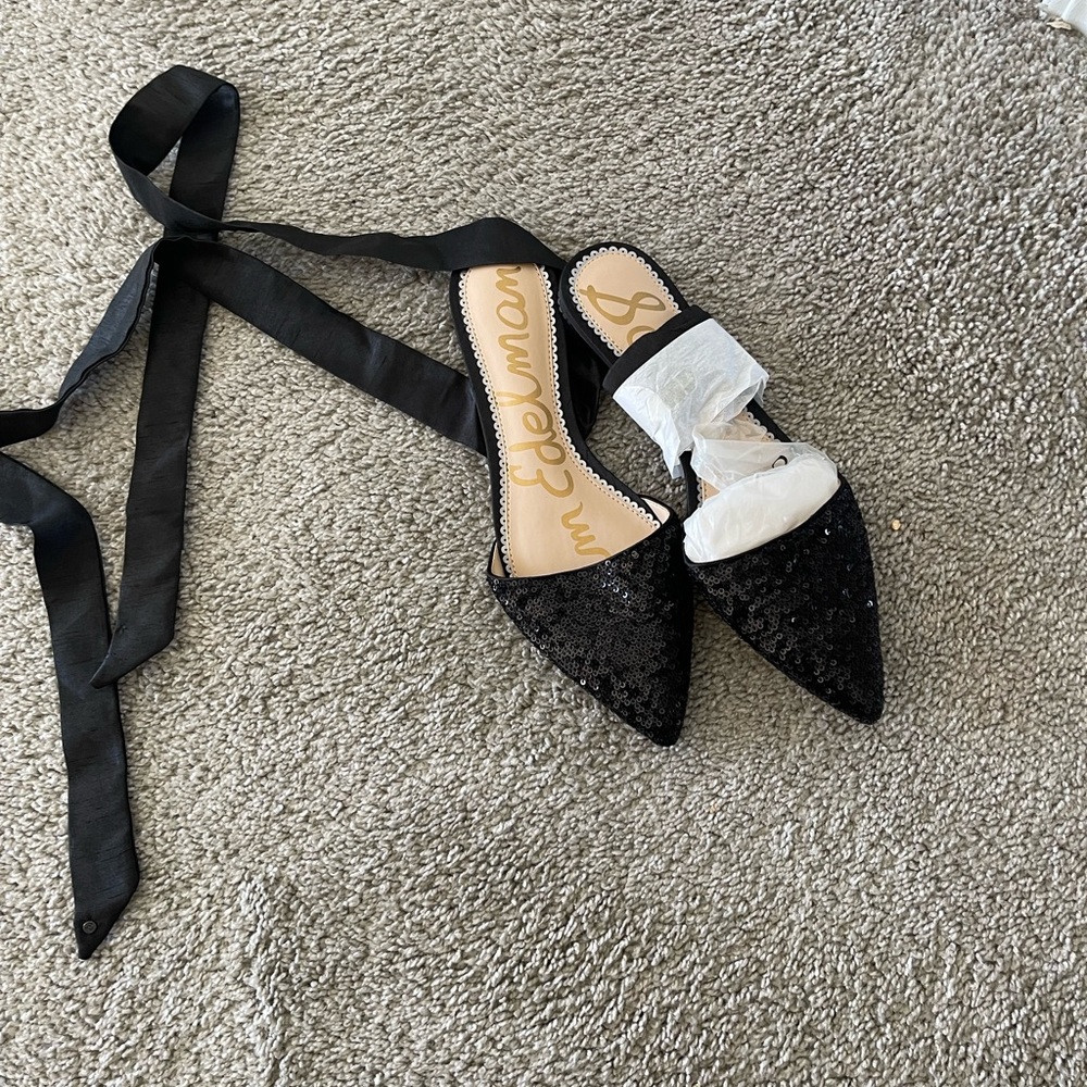 Brand new black flat shoes